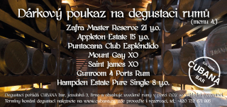 Elektronický poukaz na degustaci suchých rumů - IV
